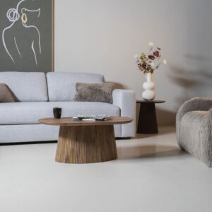 wohnli-moebel-suche-M26100006-1 Couchtisch Oval Natur Holz 90x55x38cm - Salvador 90x38x55cm Holz Braun Giga Meubel Möbel Wohnzimmermöbel Couchtische