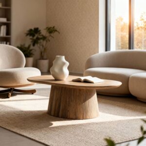 wohnli-moebel-suche-M26100021-1 Couchtisch Oval Natur Holz 140x70x38cm - Salvador 140x38x70cm Holz Braun Giga Meubel Möbel Wohnzimmermöbel Couchtische