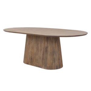Wohnli Möbelsuche - Esstisch Oval Natur Holz 160x100x76cm - Salvador
