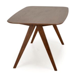 Rechteckiger Esstisch mit Walnussplatte und Beinen 160 cm 160x75x90cm Holz Braun MSO Möbel Esszimmermöbel Esstische