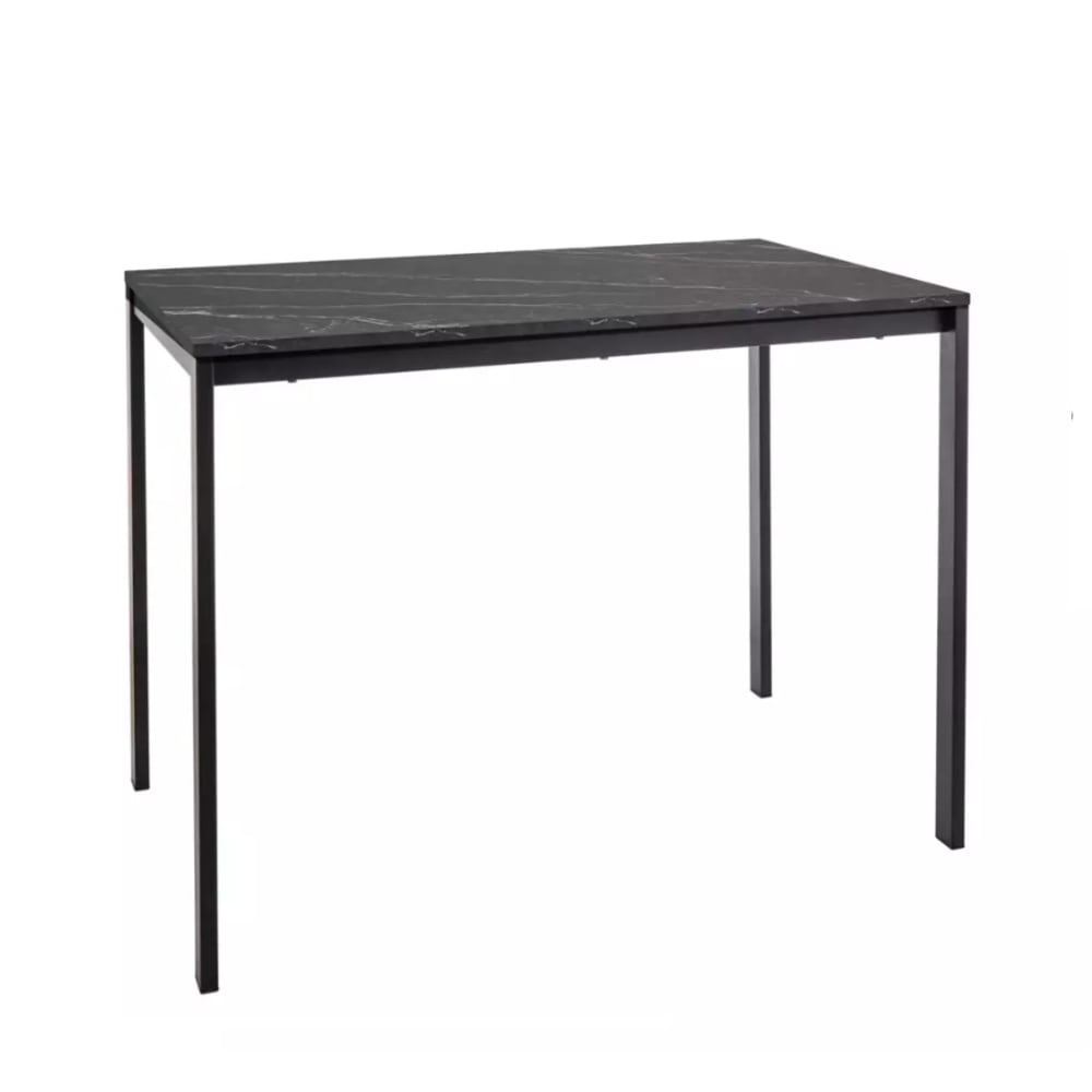 Wohnli Möbelsuche - Rechteckiger Tisch mit schwarzer Laminatplatte in Marmoroptik