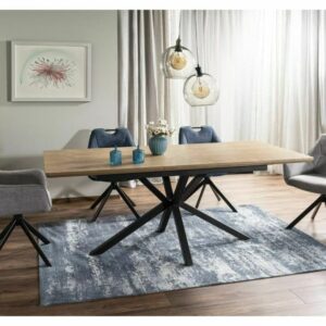 Ausziehbarer Esstisch in Eichenoptik, 160–200 cm 160x76x90cm Holz Braun MSO Möbel Esszimmermöbel Esstische