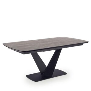 wohnli-moebel-suche-M26100650 Wohnli Möbelsuche - Designer-Esstisch mit zentralem schwarzem Metallbein 180-230x95cm