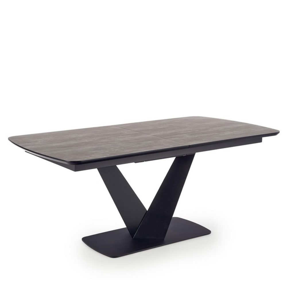 wohnli-moebel-suche-M26100650 Wohnli Möbelsuche - Designer-Esstisch mit zentralem schwarzem Metallbein 180-230x95cm