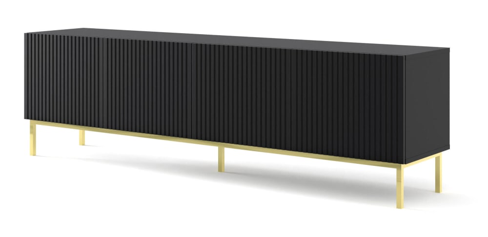 Wohnli Möbelsuche - TV-Lowboard Schwarz Gold 200 x 42 x 58 cm