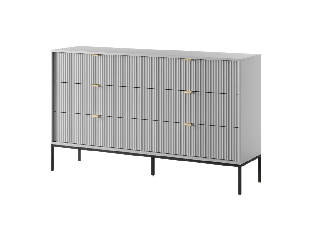 Wohnli Möbelsuche - Kommode Grau Schwarz 154 x 39 x 91 cm