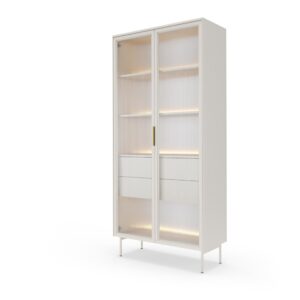 wohnli-moebel-suche-M26104250 Wohnli Möbelsuche - Vitrine Beige 92 x 39 x 195 cm