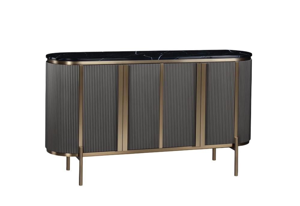 Wohnli Möbelsuche - TV-Lowboard Schwarz Beige 160 x 40 x 90 cm