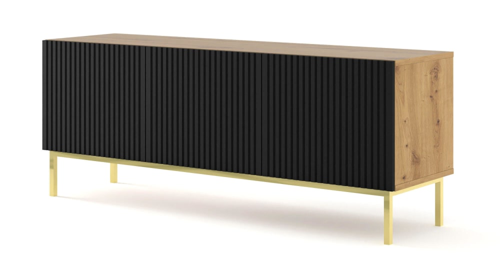 wohnli-moebel-suche-M26104259 Wohnli Möbelsuche - TV-Lowboard Beige Schwarz Gold 150 x 42 x 58 cm