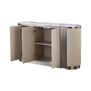 wohnli-moebel-suche-M26104272-1 Sideboard Beige 158 x 40 x 88 cm 40x88x158cm Spanplatte Beige Furnlux Möbel Esszimmermöbel Sideboards, Highboards & niedrige Anrichten