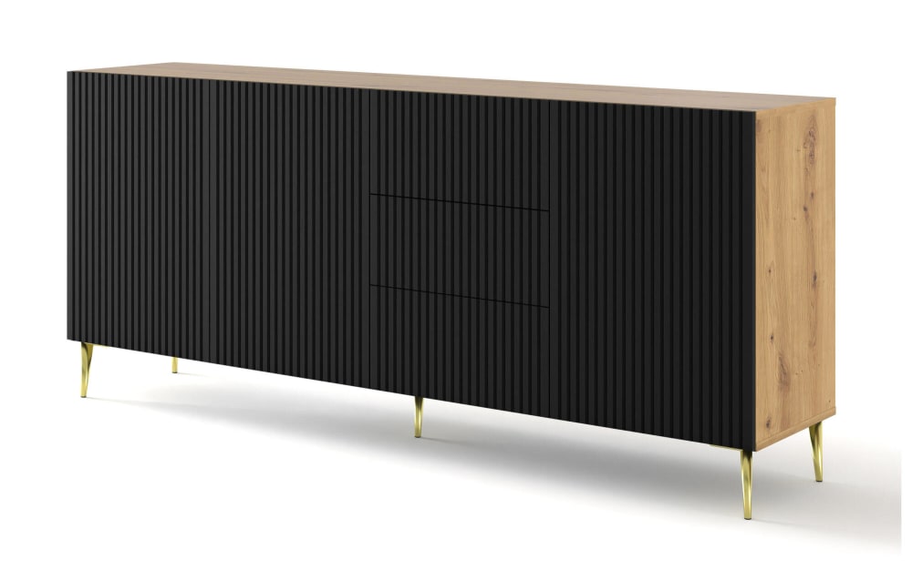 wohnli-moebel-suche-M26104278 Wohnli Möbelsuche - Sideboard Beige Schwarz Gold 200 x 42 x 87 cm