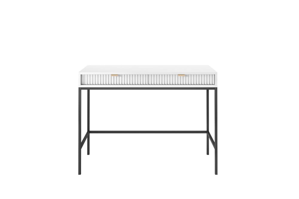 Konsolentisch Weiß 104 x 50 x 77 cm 50x77x104cm Spanplatte Weiß Furnlux Möbel Wohnzimmermöbel Konsolentische