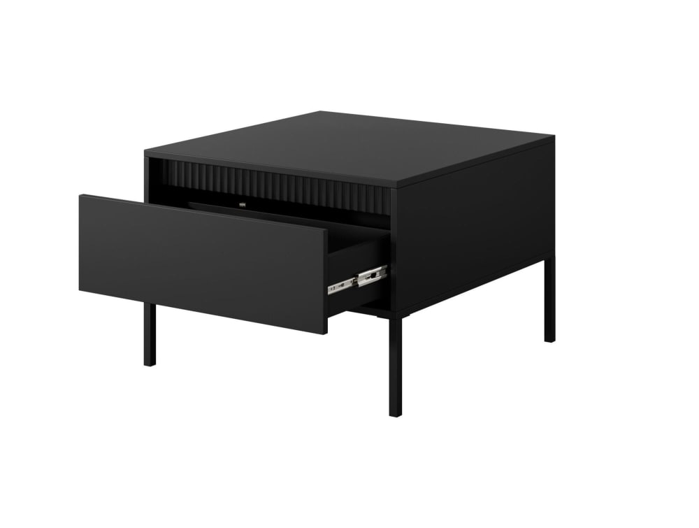 Couchtisch Schwarz 68 x 68 x 48 cm 68x48x68cm Spanplatte Schwarz Furnlux Möbel Wohnzimmermöbel Couchtische