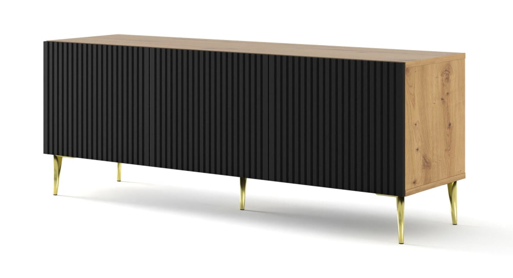 wohnli-moebel-suche-M26104312 Wohnli Möbelsuche - TV-Lowboard Beige Schwarz Gold 150 x 42 x 56 cm