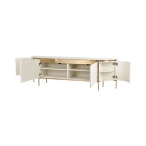 wohnli-moebel-suche-M26104318-1 TV-Lowboard Beige 200 x 40 x 60 cm 40x60x200cm Spanplatte Beige Furnlux Möbel Wohnzimmermöbel TV-Möbel