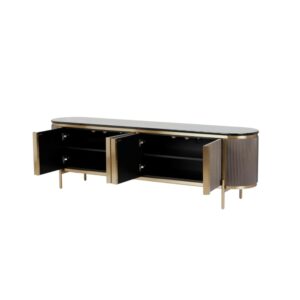 wohnli-moebel-suche-M26104321-1 TV-Lowboard Dunkelgrau 200 x 40 x 60 cm 40x60x200cm Spanplatte Grau Furnlux Möbel Wohnzimmermöbel TV-Möbel