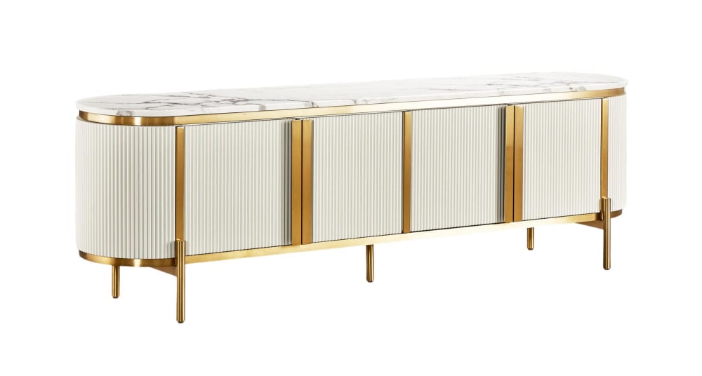 wohnli-moebel-suche-M26104322 Wohnli Möbelsuche - TV-Lowboard Weiß Gold 200 x 40 x 60 cm
