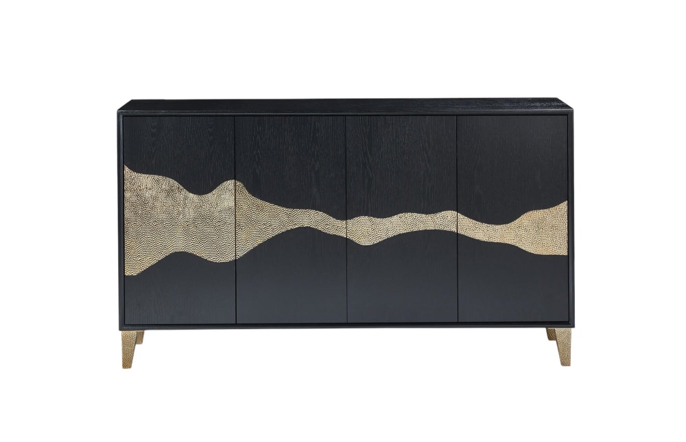 Wohnli Möbelsuche - Sideboard Schwarz Gold 150 x 40 x 86 cm