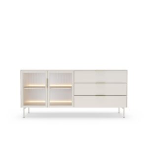 wohnli-moebel-suche-M26104341-1 Sideboard Beige 181 x 39 x 83 cm 39x83x181cm Spanplatte Beige Furnlux Möbel Esszimmermöbel Sideboards, Highboards & niedrige Anrichten