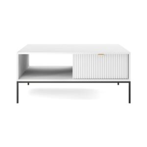 Couchtisch Weiß 104 x 68 x 48 cm 68x48x104cm Spanplatte Weiß Furnlux Möbel Wohnzimmermöbel Couchtische