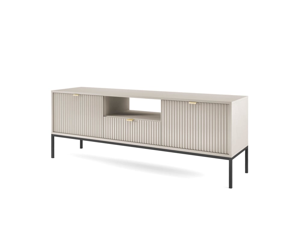 Wohnli Möbelsuche - TV-Lowboard Beige Schwarz 154 x 39 x 56 cm