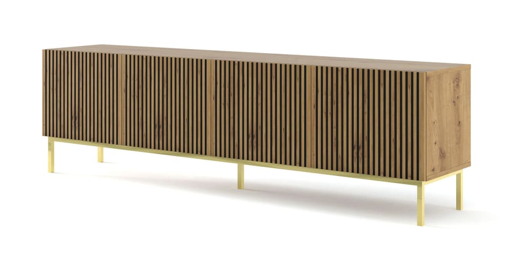 wohnli-moebel-suche-M26104359 Wohnli Möbelsuche - TV-Lowboard Beige Schwarz Gold 200 x 42 x 58 cm