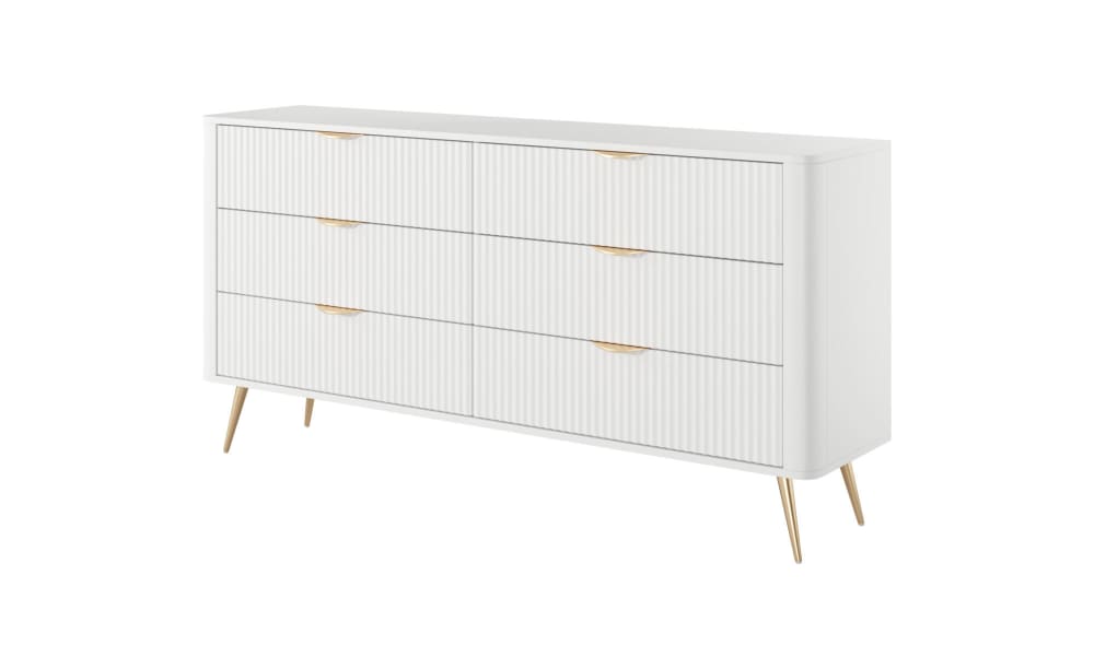 Wohnli Möbelsuche - Kommode Weiß 163 x 38 x 81 cm