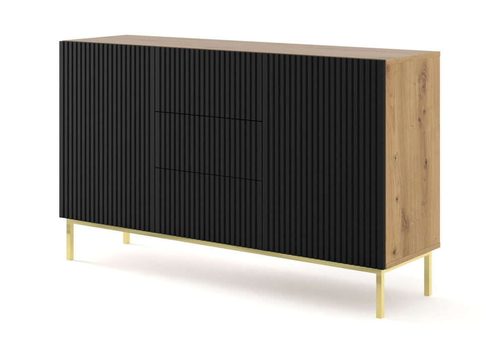 wohnli-moebel-suche-M26104377 Wohnli Möbelsuche - Sideboard Beige Schwarz Gold 150 x 42 x 89 cm