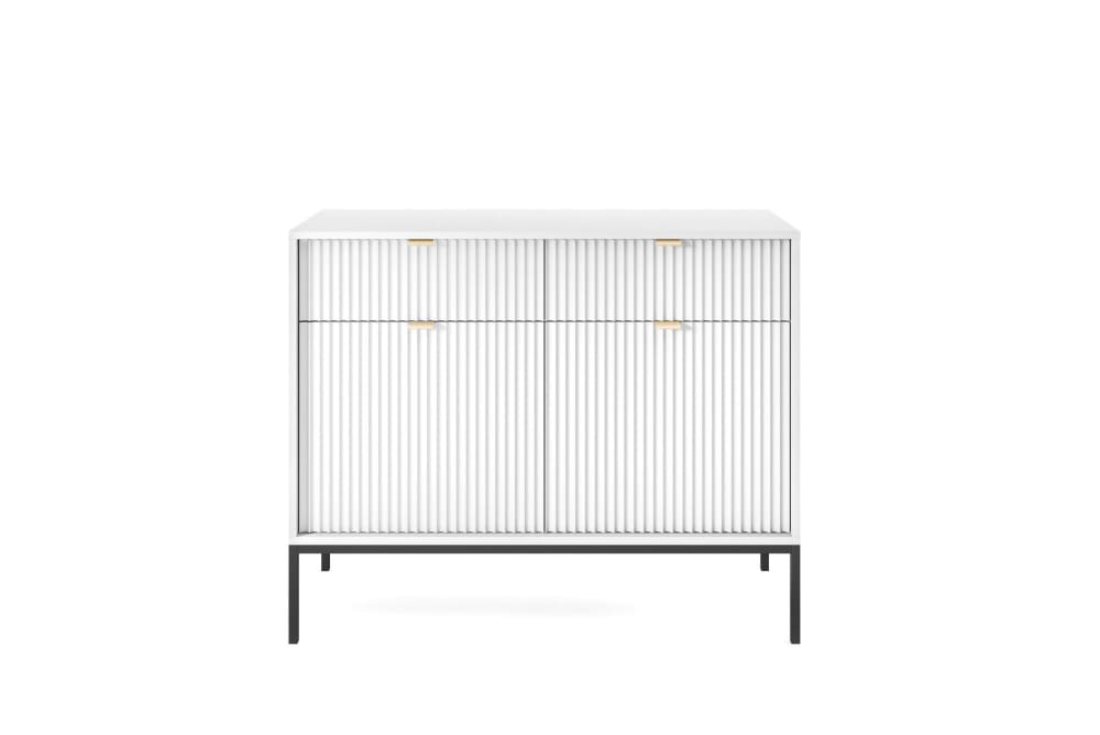 Sideboard Weiß 104 x 39 x 83 cm 39x83x104cm Spanplatte Weiß Furnlux Möbel Esszimmermöbel Sideboards, Highboards & niedrige Anrichten