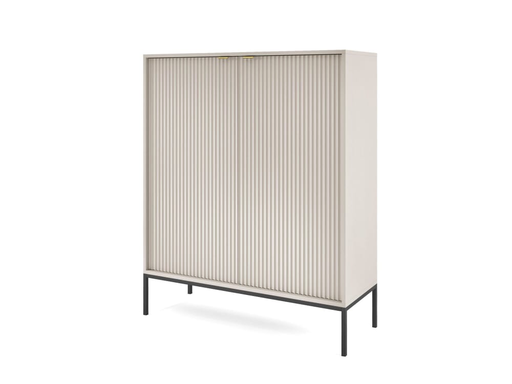 Wohnli Möbelsuche - Sideboard Beige Schwarz 104 x 39 x 125 cm