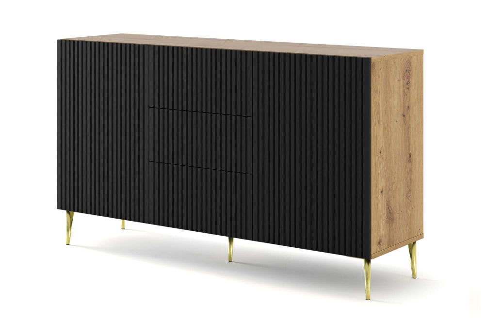 wohnli-moebel-suche-M26104381 Wohnli Möbelsuche - Sideboard Beige Schwarz Gold 150 x 42 x 87 cm