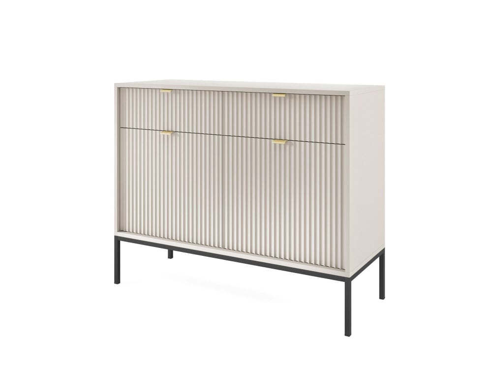 Wohnli Möbelsuche - Sideboard Beige Schwarz 104 x 39 x 83 cm