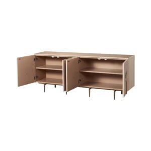wohnli-moebel-suche-M26104400-1 Sideboard Beige 180 x 40 x 76 cm 40x76x180cm Spanplatte Beige Furnlux Möbel Esszimmermöbel Sideboards, Highboards & niedrige Anrichten