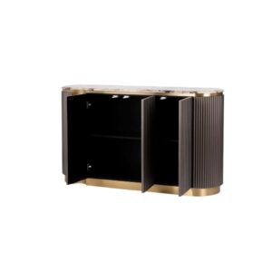 Sideboard Dunkelgrau 158 x 40 x 88 cm 40x88x158cm Spanplatte Grau Furnlux Möbel Esszimmermöbel Sideboards, Highboards & niedrige Anrichten