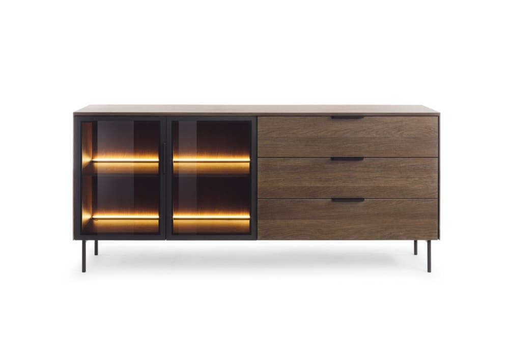 Sideboard Braun 181 x 39 x 83 cm 39x83x181cm Spanplatte Braun Furnlux Möbel Esszimmermöbel Sideboards, Highboards & niedrige Anrichten