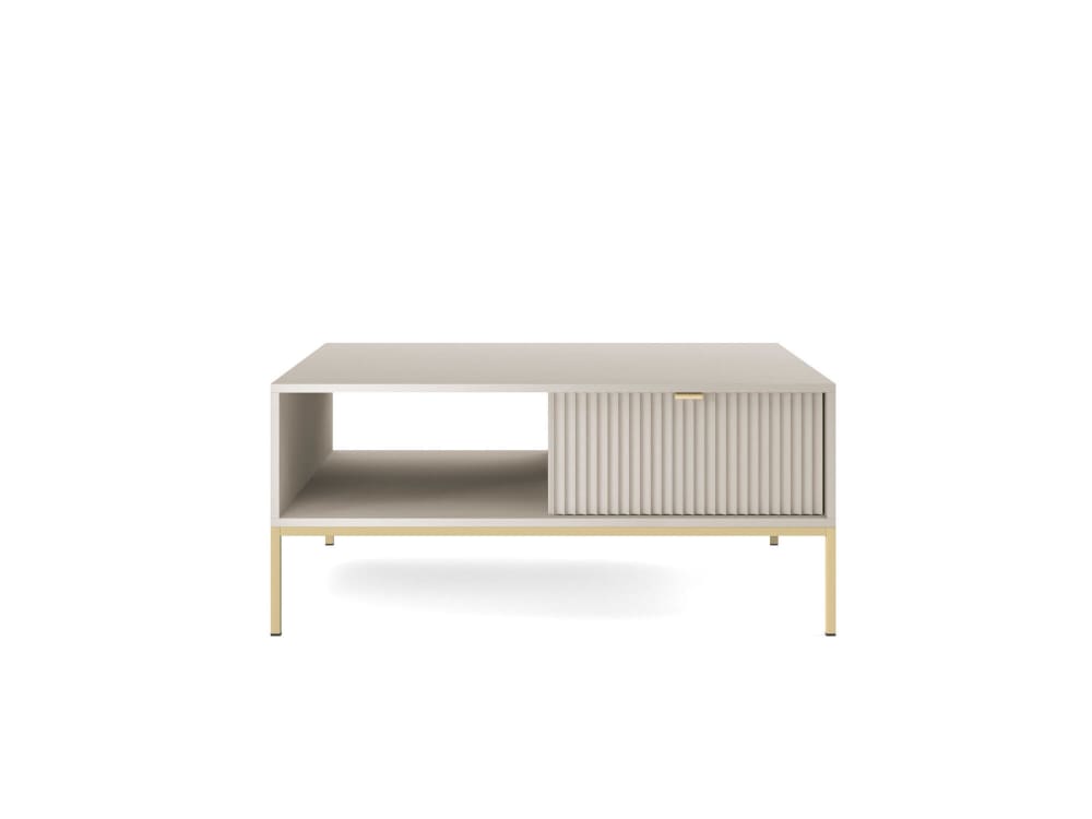 Couchtisch Beige Gold 104 x 68 x 48 cm 68x48x104cm Spanplatte Beige Furnlux Möbel Wohnzimmermöbel Couchtische
