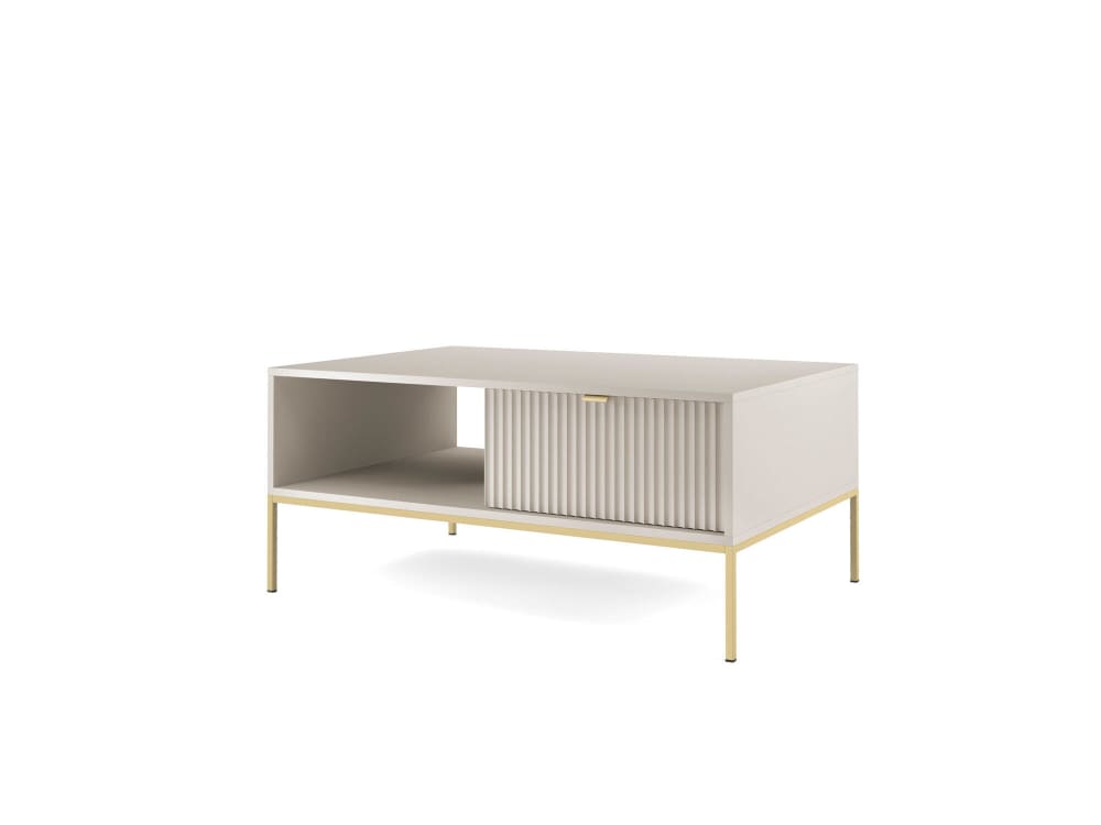 Wohnli Möbelsuche - Couchtisch Beige Gold 104 x 68 x 48 cm