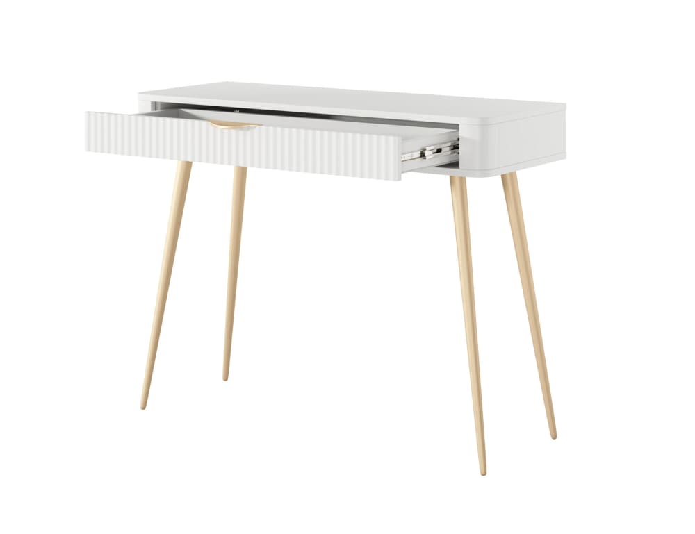 Konsolentisch Weiß 100 x 38 x 78 cm 38x78x100cm Spanplatte Weiß Furnlux Möbel Wohnzimmermöbel Konsolentische