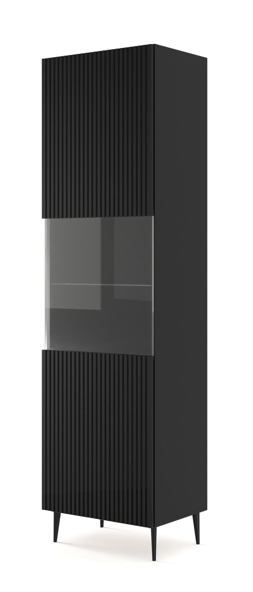 wohnli-moebel-suche-M26104416 Wohnli Möbelsuche - Vitrine Schwarz 60 x 42 x 215 cm
