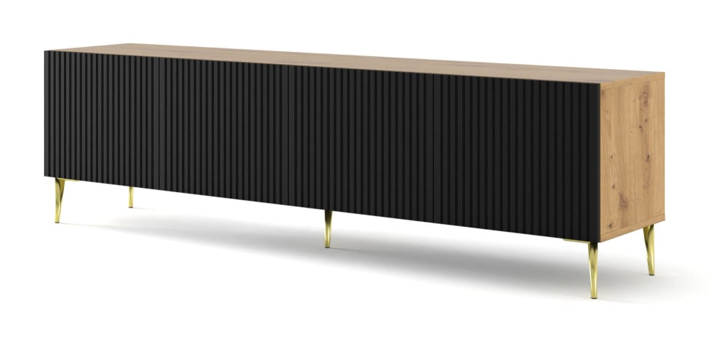 wohnli-moebel-suche-M26104424 Wohnli Möbelsuche - TV-Lowboard Beige Schwarz Gold 200 x 42 x 56 cm