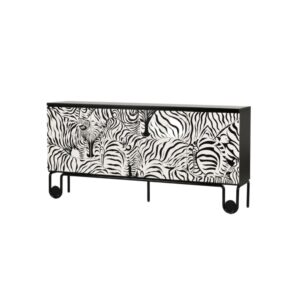 Wohnli Möbelsuche - Sideboard Schwarz Weiß 183 x 40 x 90 cm