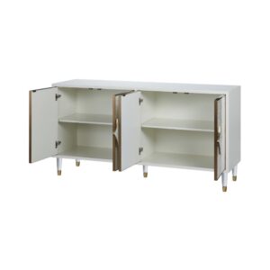 Sideboard Grau 163 x 48 x 82 cm 48x82x163cm Spanplatte Grau Furnlux Möbel Esszimmermöbel Sideboards, Highboards & niedrige Anrichten