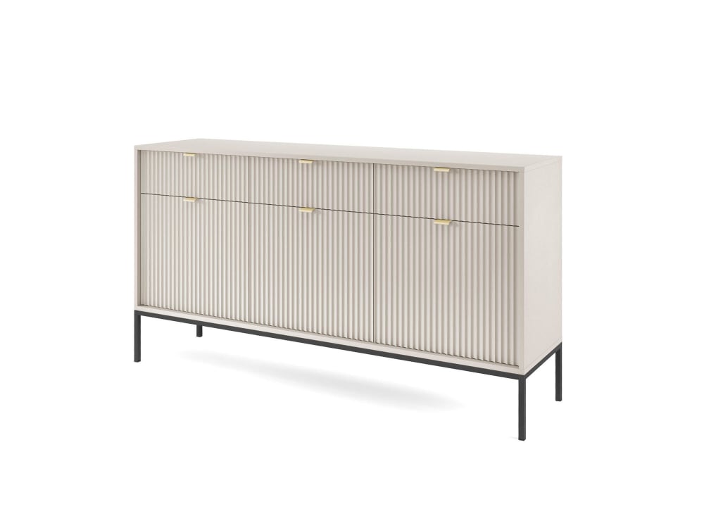 Wohnli Möbelsuche - Sideboard Beige Schwarz 154 x 39 x 83 cm