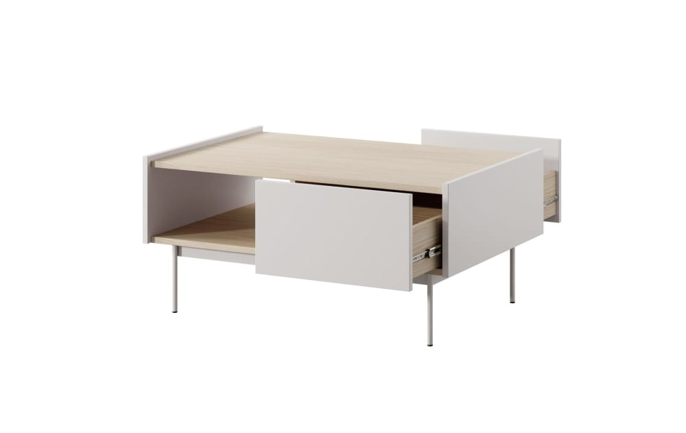 Couchtisch Beige 97 x 65 x 45 cm 65x45x97cm Spanplatte Beige Furnlux Möbel Wohnzimmermöbel Couchtische
