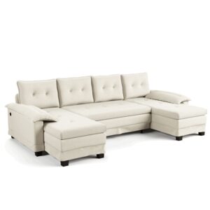wohnli-moebel-suche-M26104607 Wohnli Möbelsuche - Modulares 4-Sitzer-Ecksofa mit Schlaffunktion aus Chenille