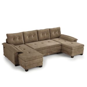 wohnli-moebel-suche-M26104608 Wohnli Möbelsuche - Modulares 4-Sitzer-Ecksofa mit Schlaffunktion aus Chenille