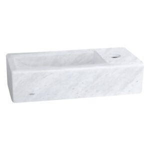 Wohnli Möbelsuche - Handwaschbecken  Weiß  H9xB18.5xL37.5cm