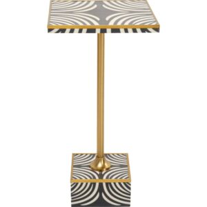 Wohnli Möbelsuche - Beistelltisch mit Zebra Muster aus Holz und Stahl