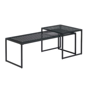 Wohnli Möbelsuche - Satztisch aus Glas Metall