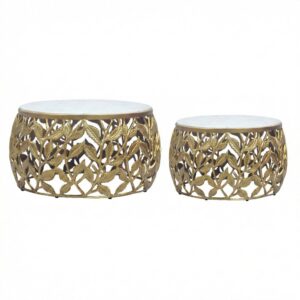 wohnli-moebel-suche-M26105659 Wohnli Möbelsuche - 2er Set Couchtische aus Marmor & Aluminium